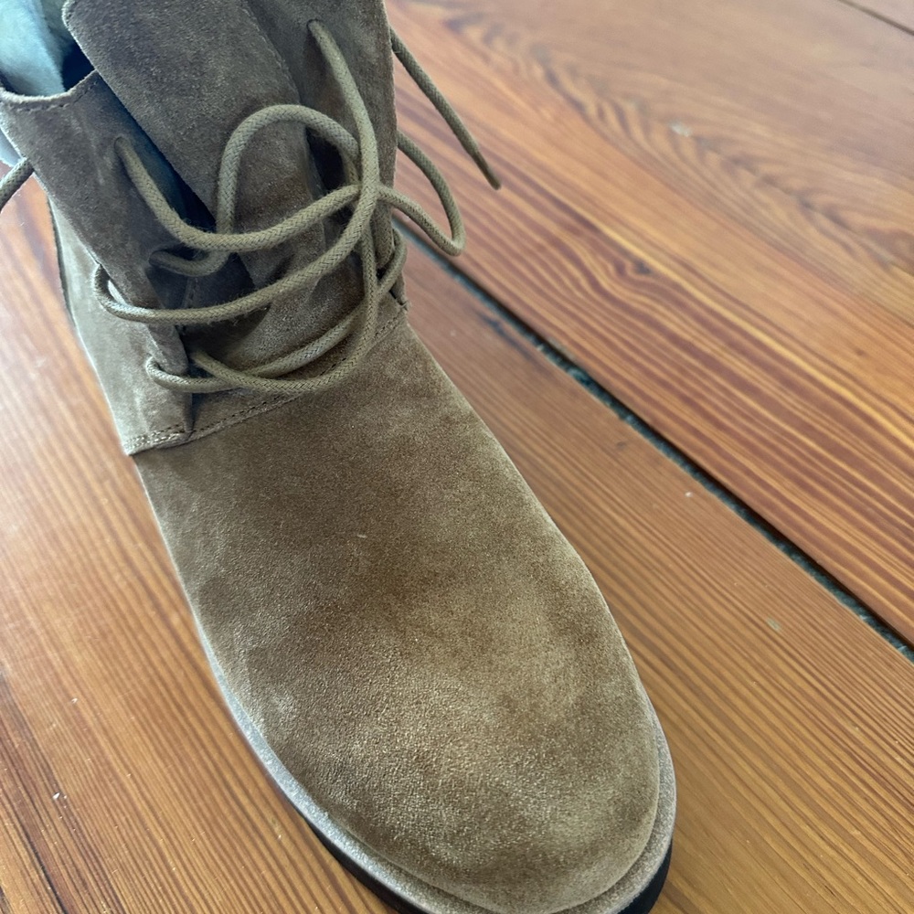 Eileen Fisher Brown Suede Ankle Boots - Picture 6 of 7